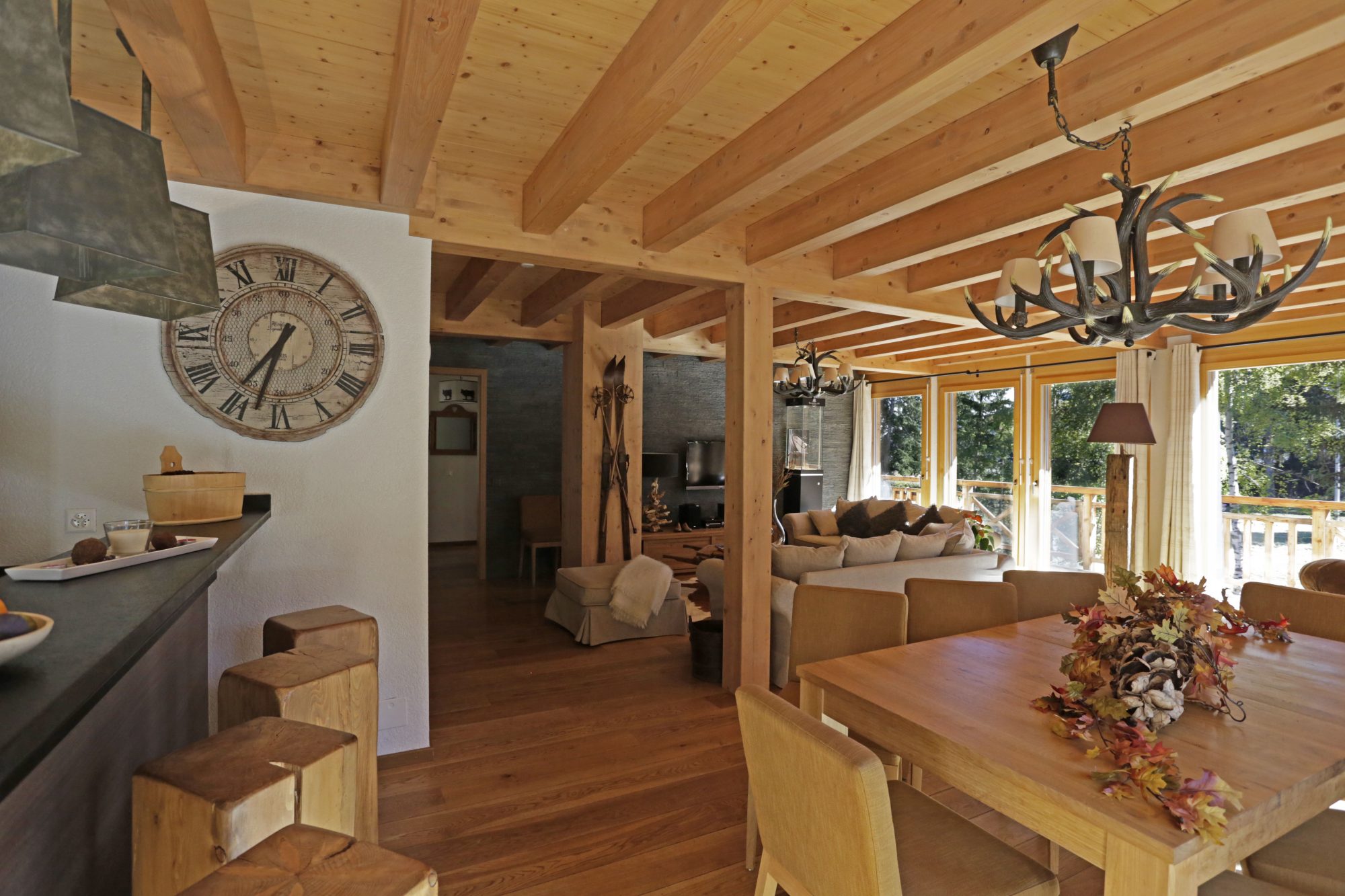 Living area on another chalet - Crans Luxury Lodges