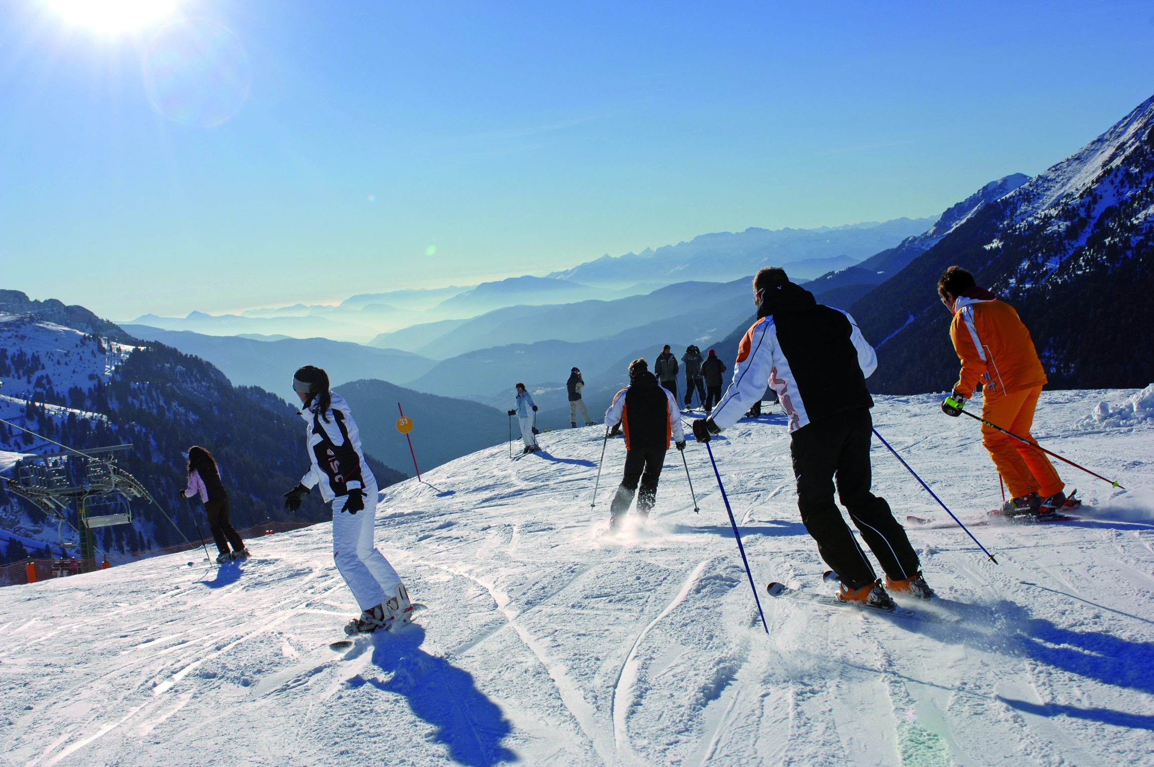 The pistes in Val di Fiemme are very well groomed and long. Photo courtesy: Val di Fiemme. 