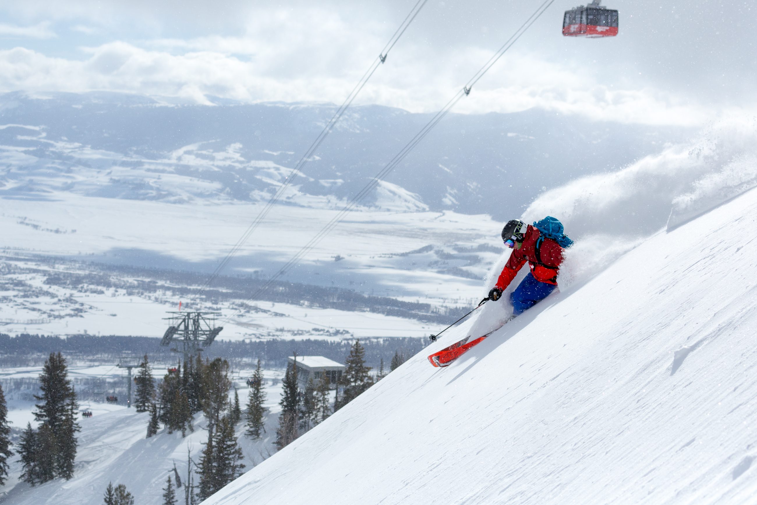 A skier in Jackson Hole's terrain. Photo- ES Forrest -Alterra Mountain Company