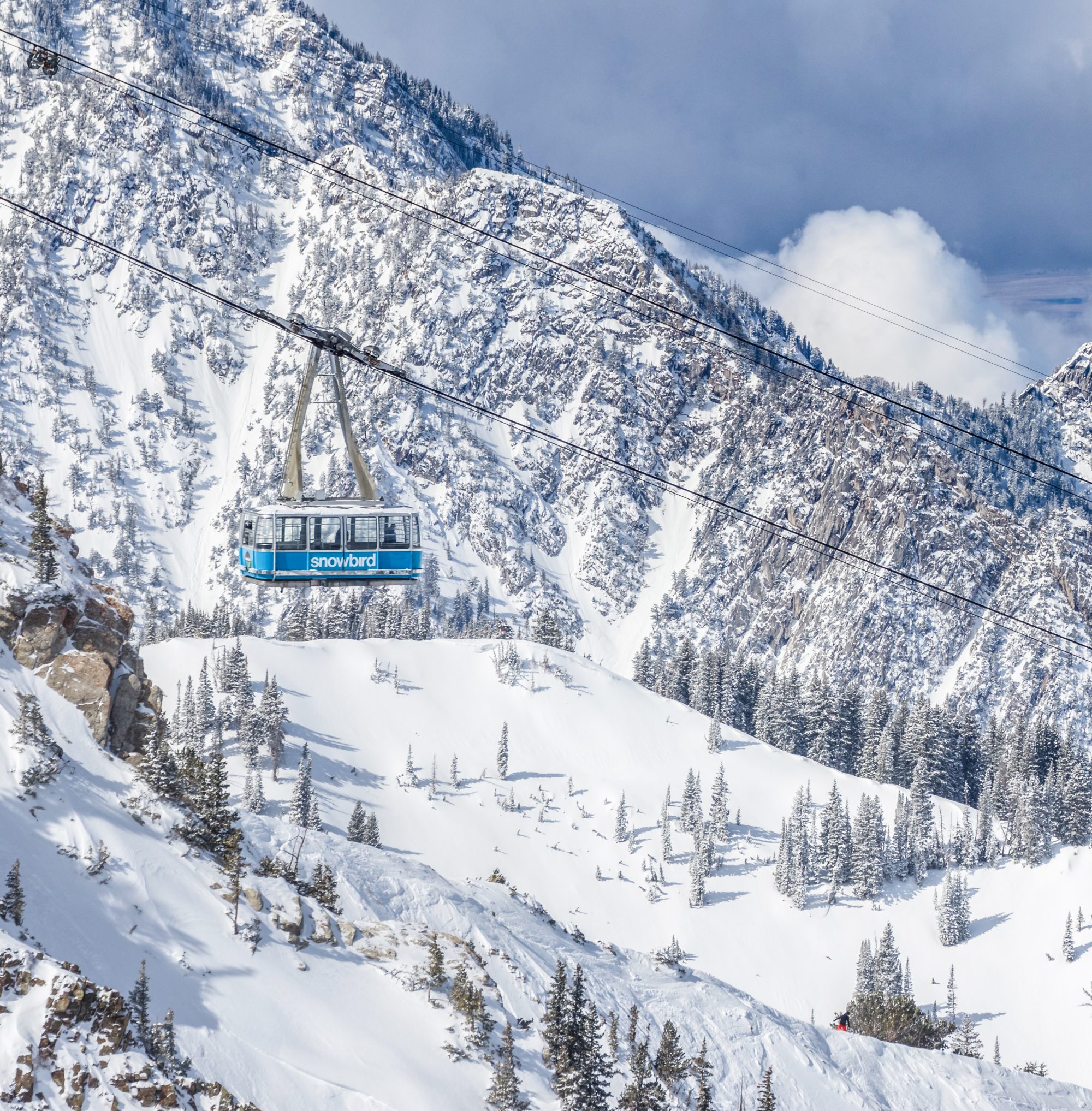 The Snowbird tram, in another of the amazing ski areas that the IKON pass will offer- Photo by Matt Crawley - Alterra Mountain Company.