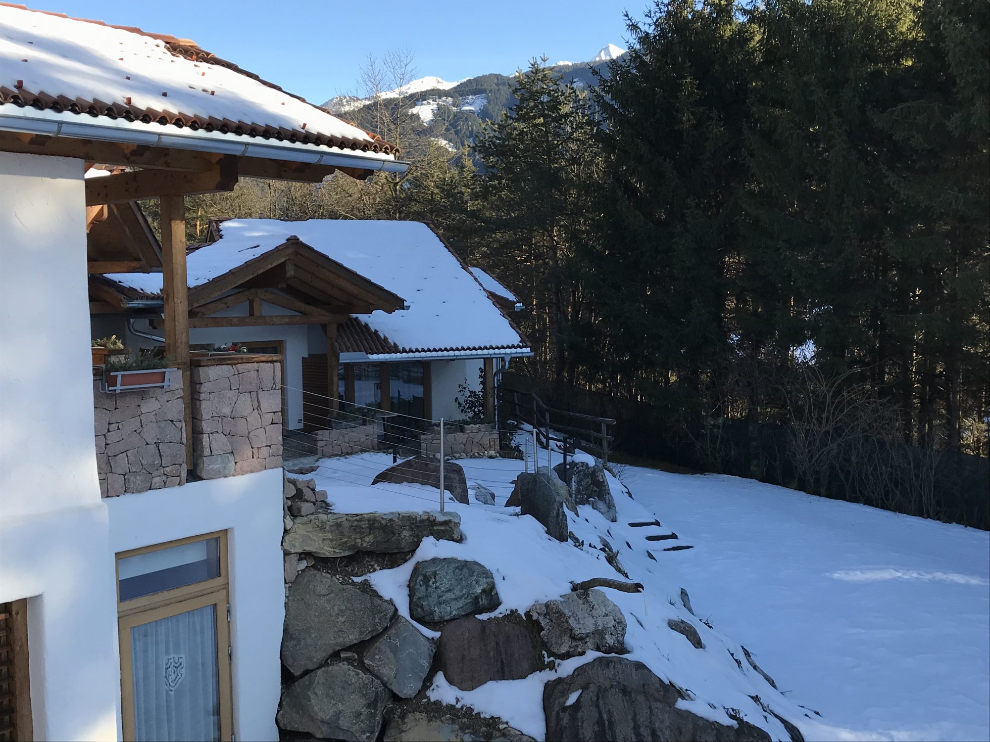 View from one of the suites' terraces at Hotel Castelir. Photo by The-Ski-Guru