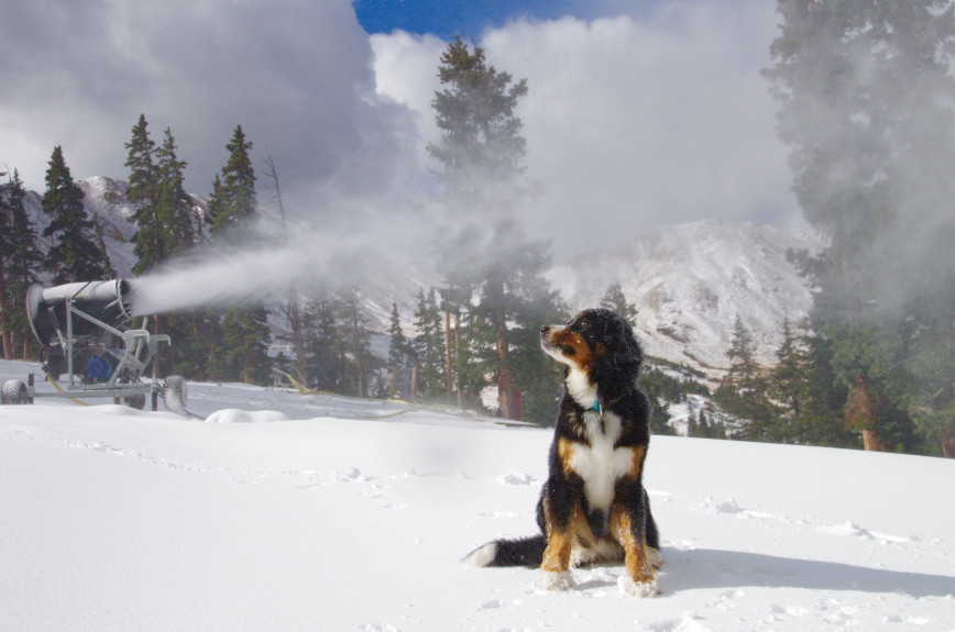 Snowmaking at Loveland Ski Area - Photo credit: Dustin Schaefer