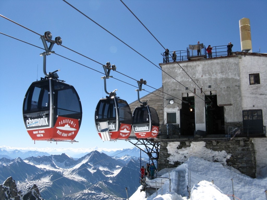 Mont Blanc Panoramic lift - uniting Aiguille du Midi with Punta Helbronner.