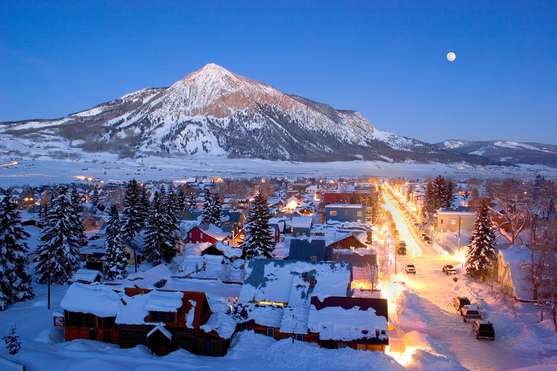 Crested Butte viewed from town- Photo b JC Leacock - Crested Butte Mountain Resort. 