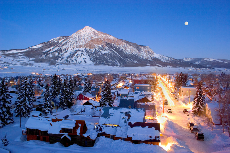 Crested Butte viewed from town- Photo b JC Leacock - Crested Butte Mountain Resort.