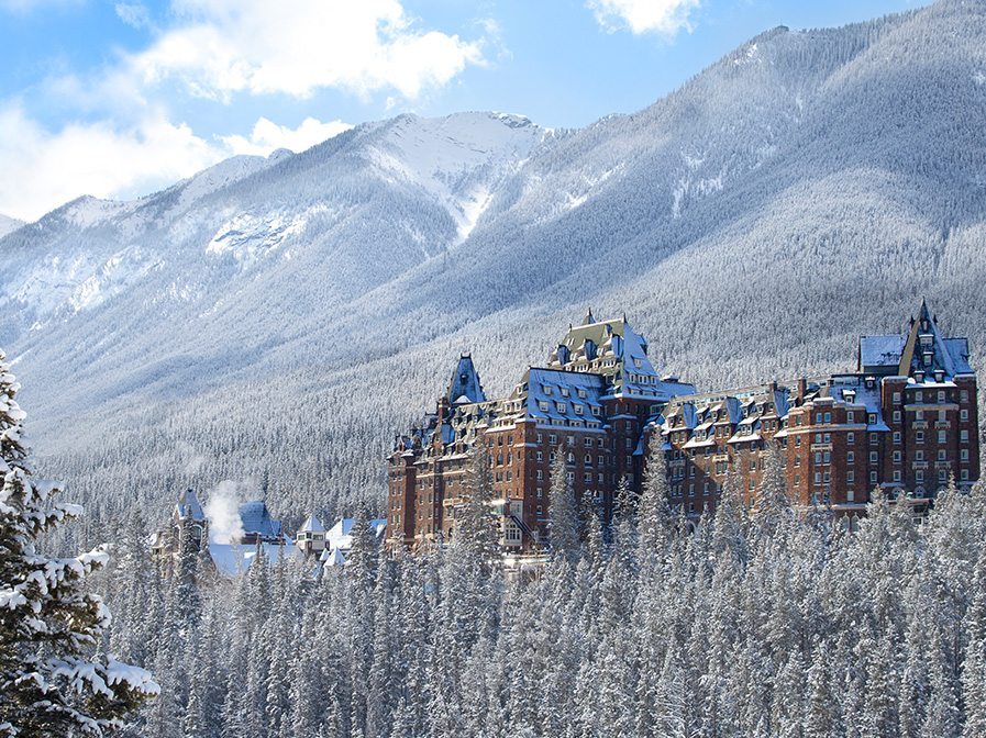 Fairmont Banff Springs in Banff, a great place to stay if skiing on the Big3. Photo by Fairmont Hotels. 