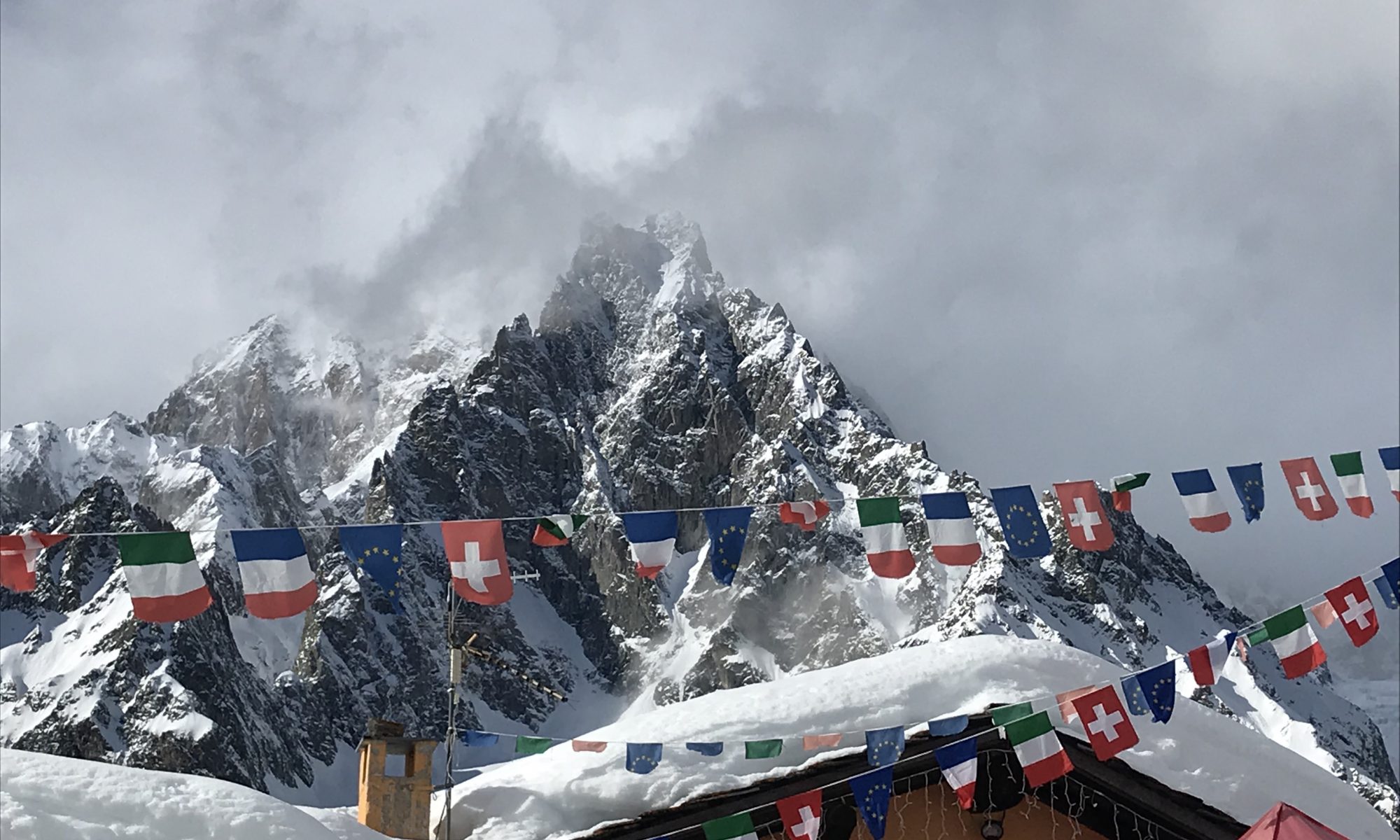 Maison Vielle with the Mont Blanc in the backdrop - the place to eat in the mountain- Photo credit: The-Ski-Guru. A Foodie Guide to on-Mountain Dining in Courmayeur.