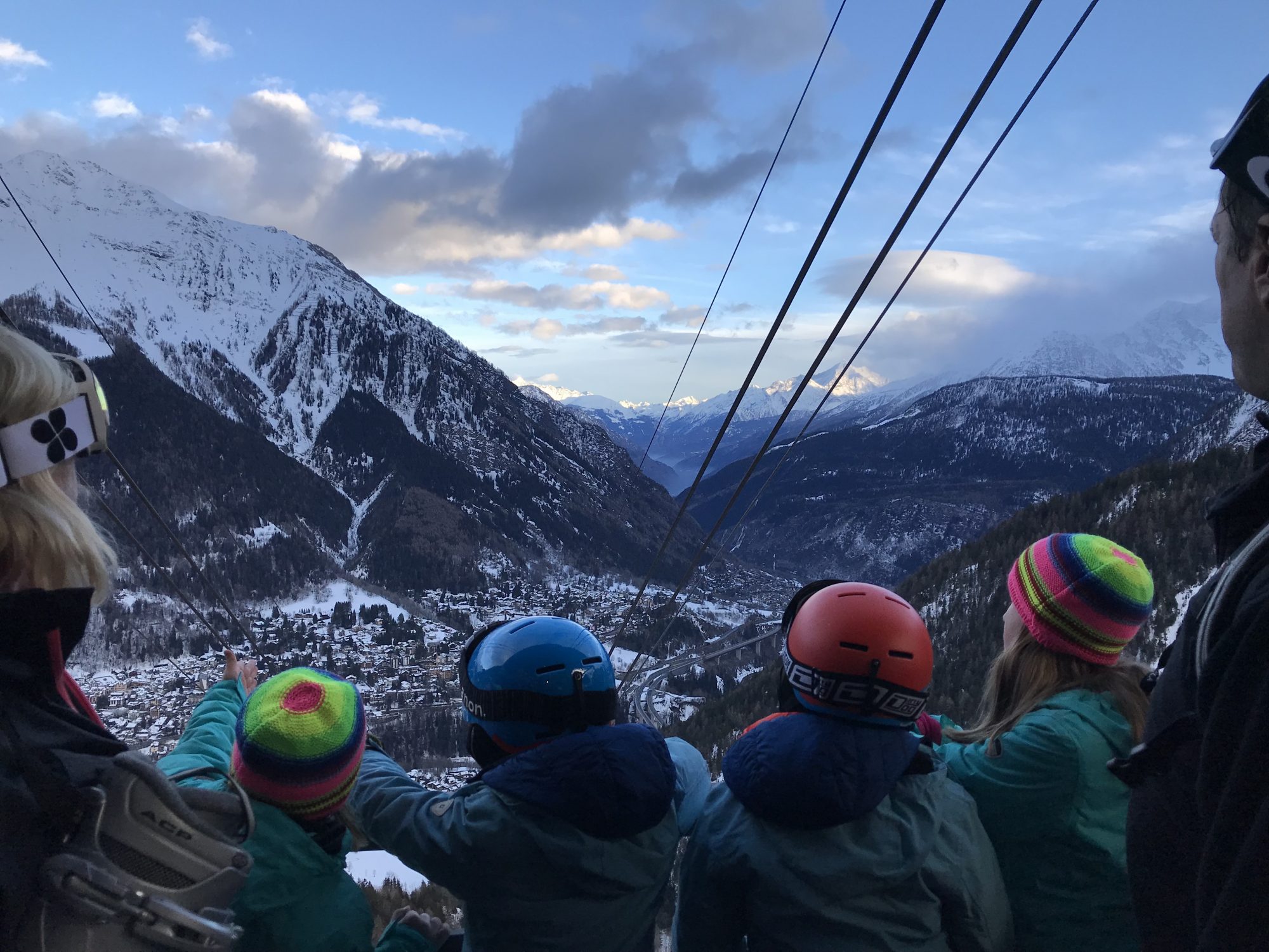 Waiting for the funicular to go down into Courmayeur- Courmayeur Mont Blanc- Picture perfect Courmayeur. Photo by The-Ski-Guru