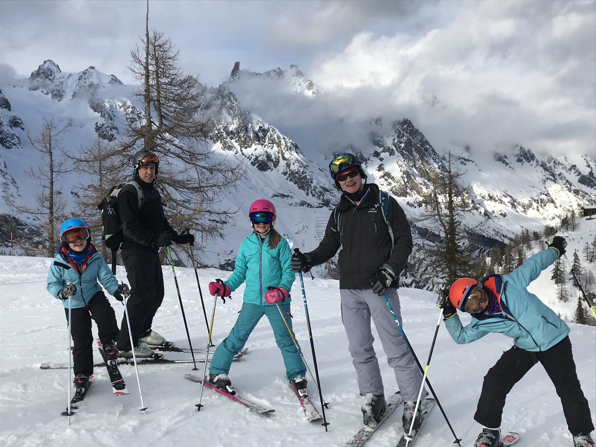 Getting ready for one of our afternoon laps with the Dent de Geant in the backdrop - Photo by The-Ski-Guru. Last part of our family half term trip – Picture-perfect Courmayeur Mont Blanc.