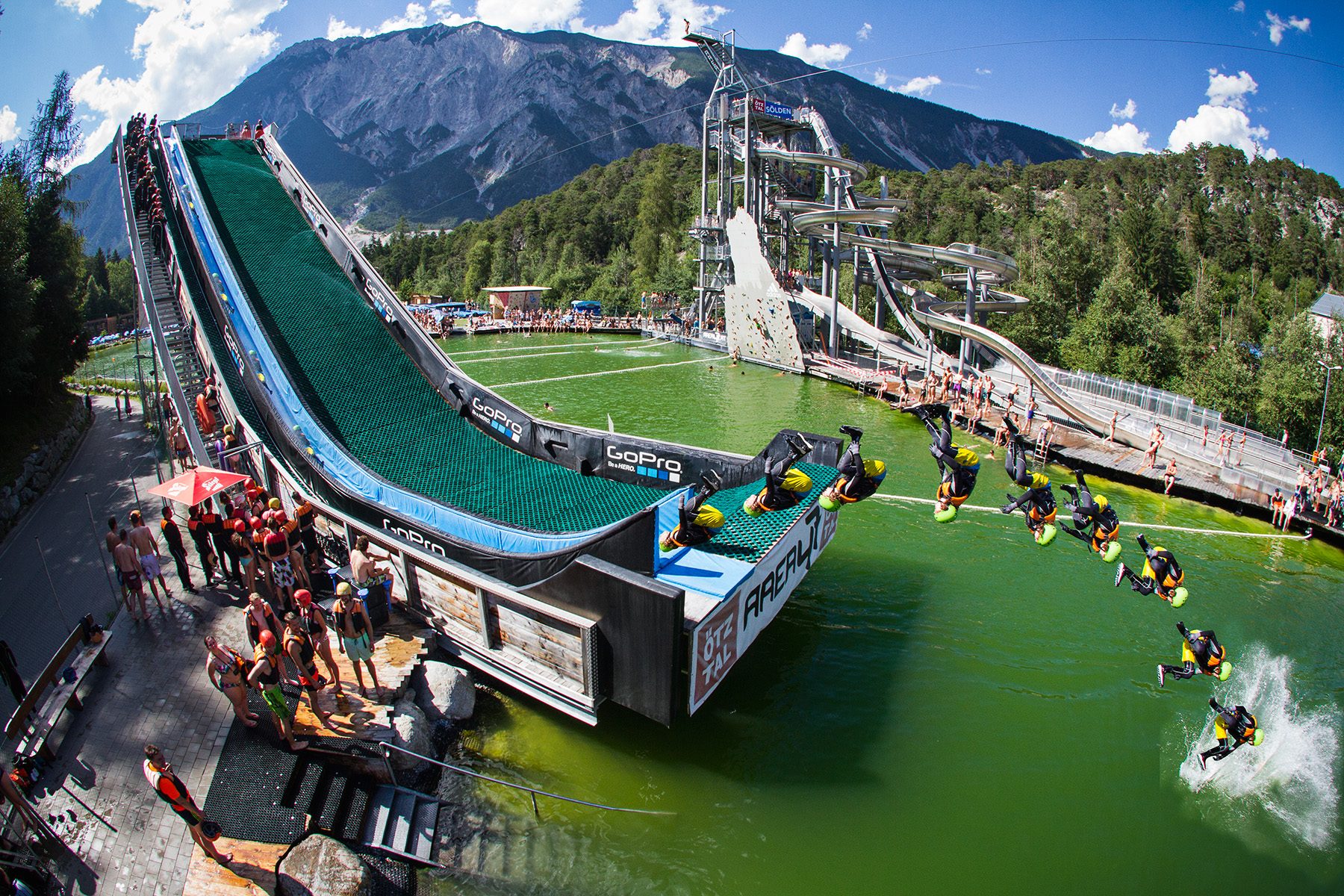 Area47 Water AREA Slip'n'slide- Photo courtesy www.AREA47.com . Area47 in Tirol