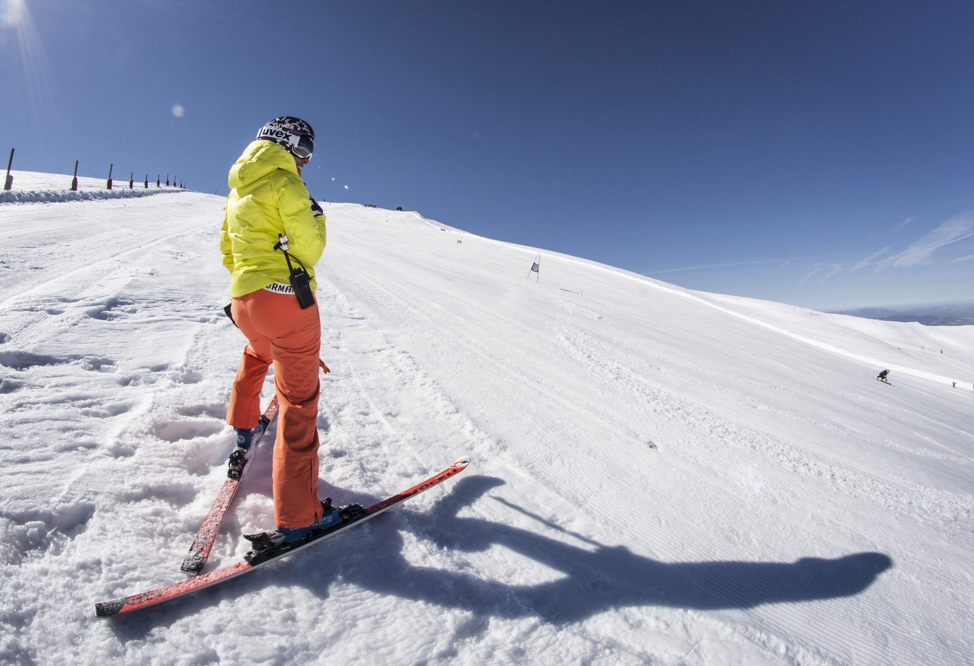 Spring skiing at its best at Sierra Nevada, Spain. Sierra Nevada has 70 km of open pistes until the end of this ski season. Borreguiles area.