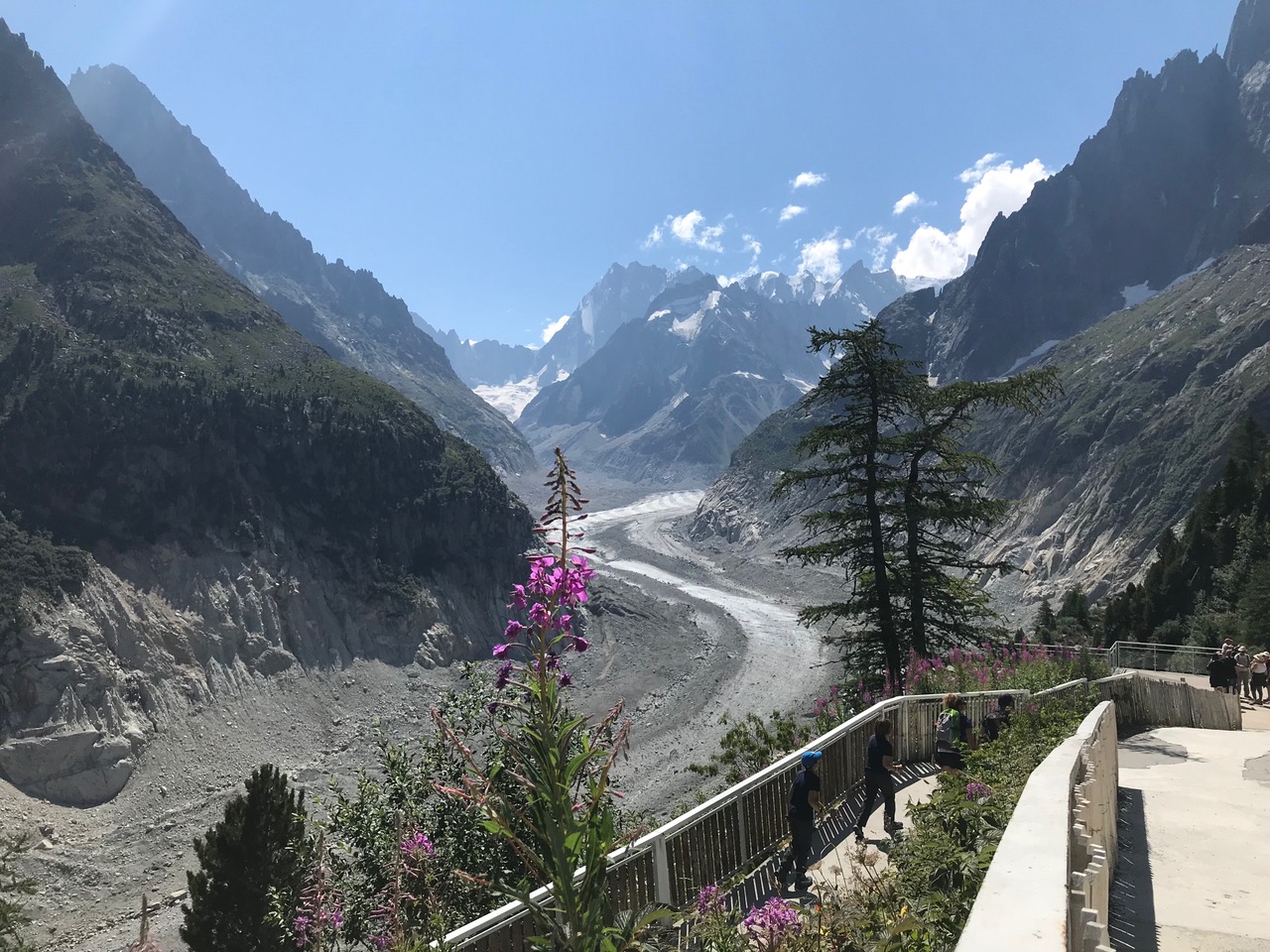 The Mer de Glace as seen at the arrival station at Montenvers. Photo: The-Ski-Guru.