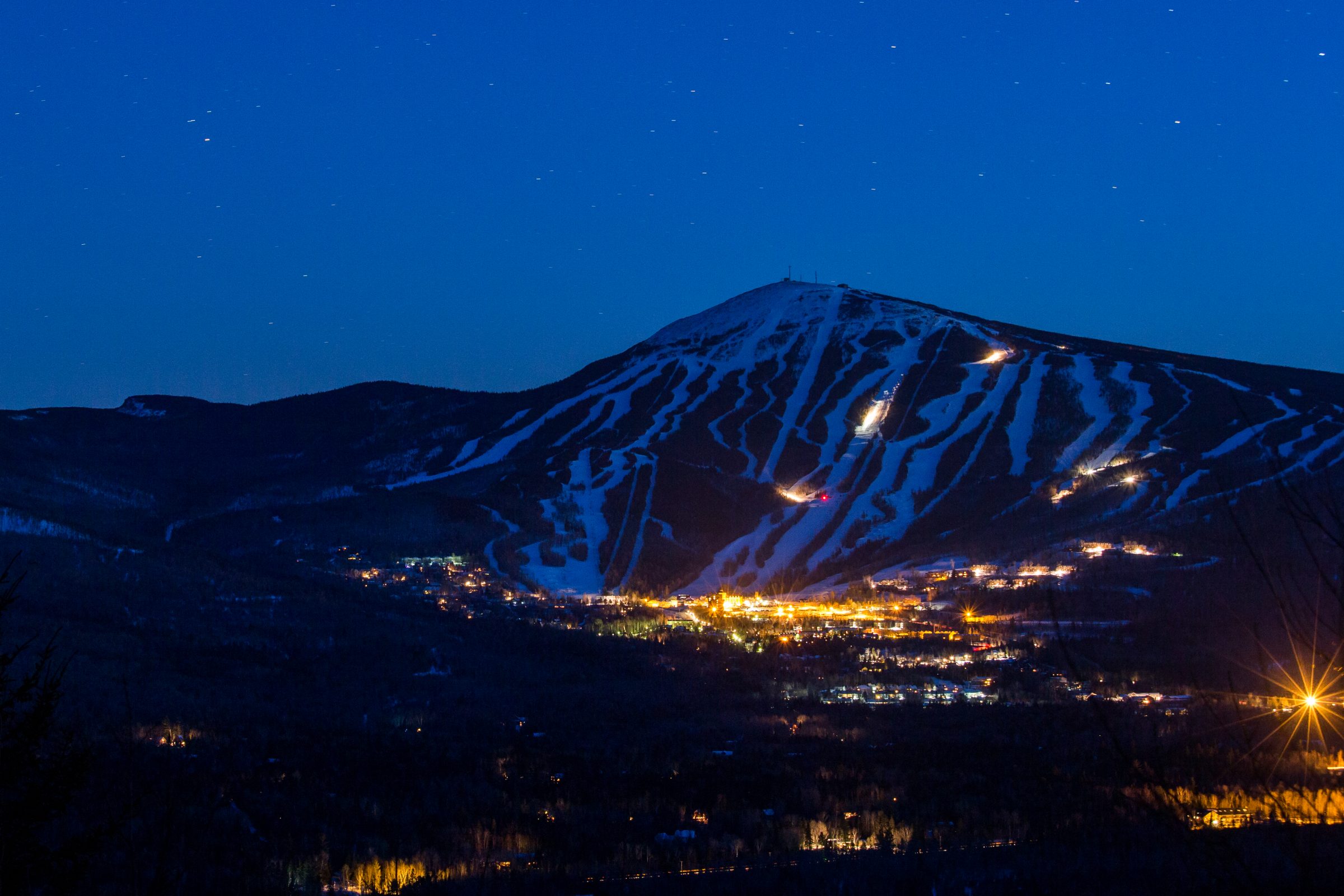 Sugarloaf Mountain at dusk. Now on your IKON Pass. 