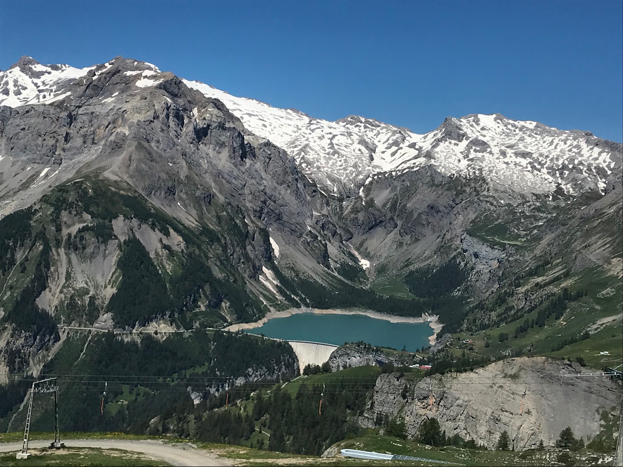 Top of Cry d'Er Gondola and lake during summer visit. Photo credit: The-Ski-Guru. 