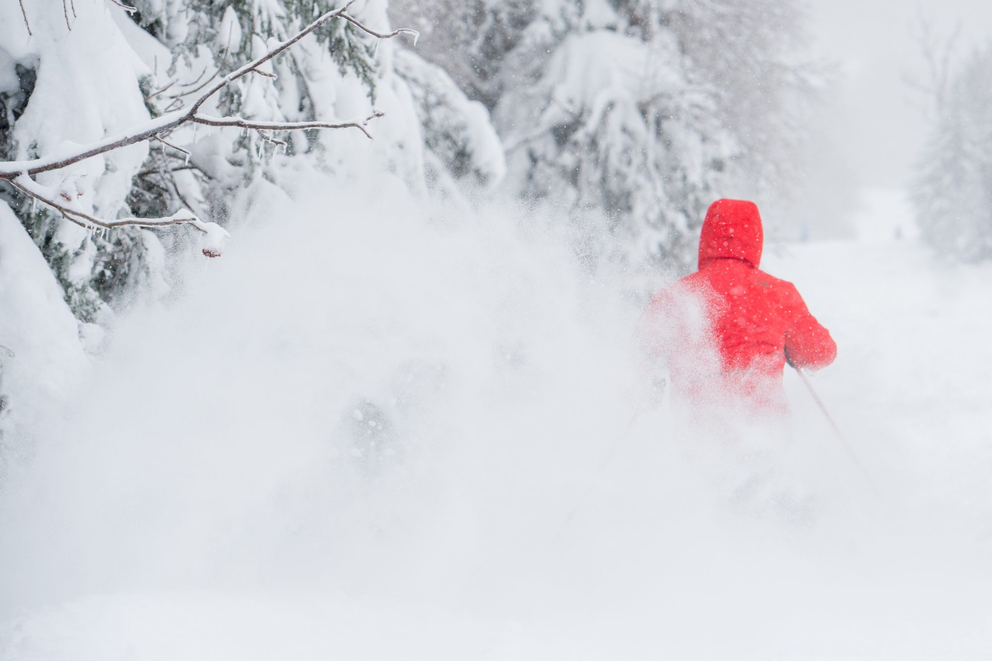 A great powder day at Mount Snow, part of Peak Resorts. 