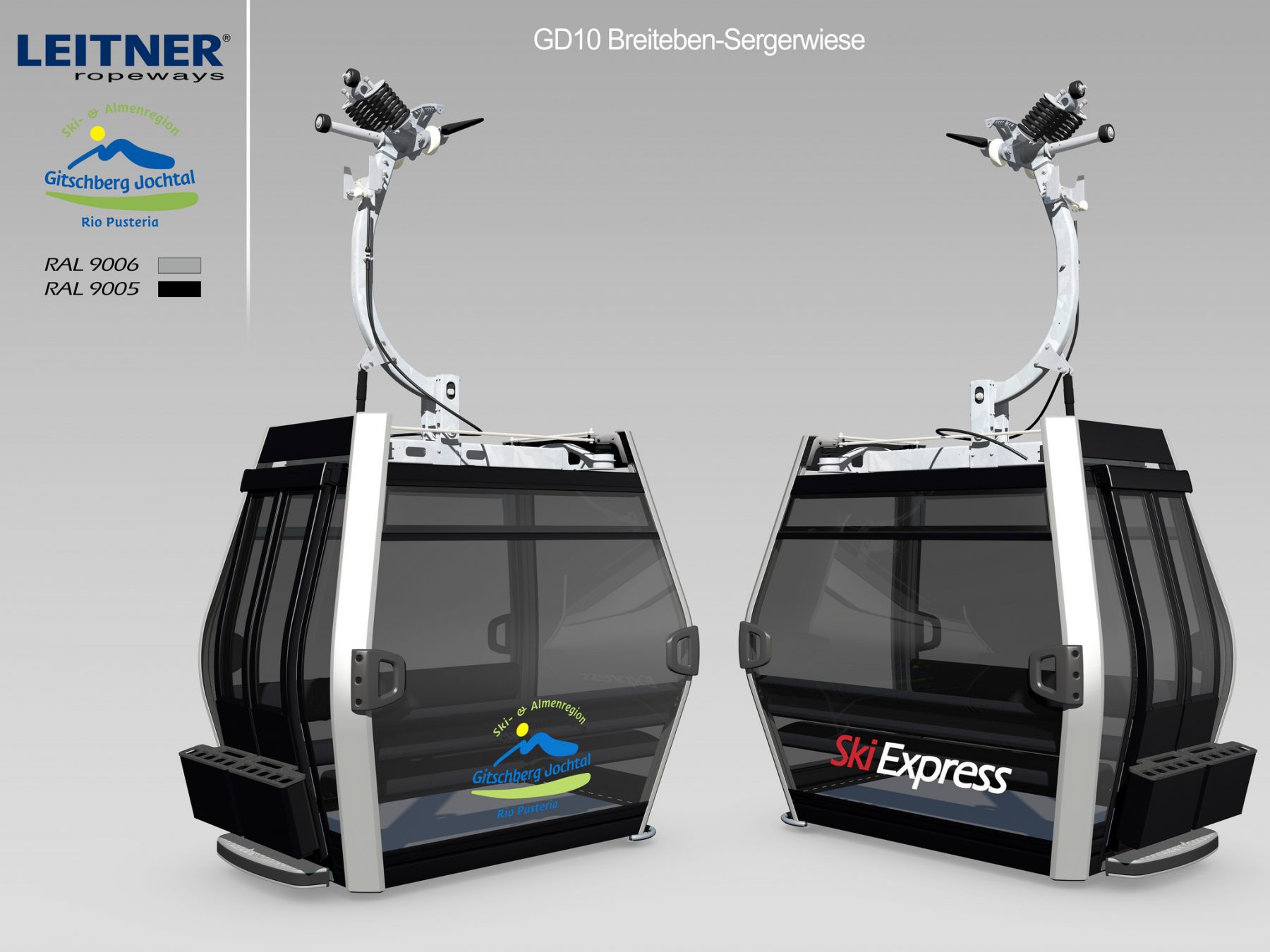 Dolomiti Superski - Jochtal new cabins- Ski Express. Leitner Ropeways. 