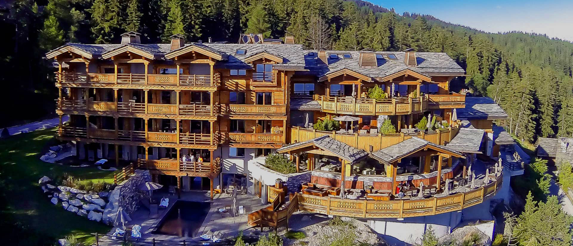 Le Crans hotel- exterior view.