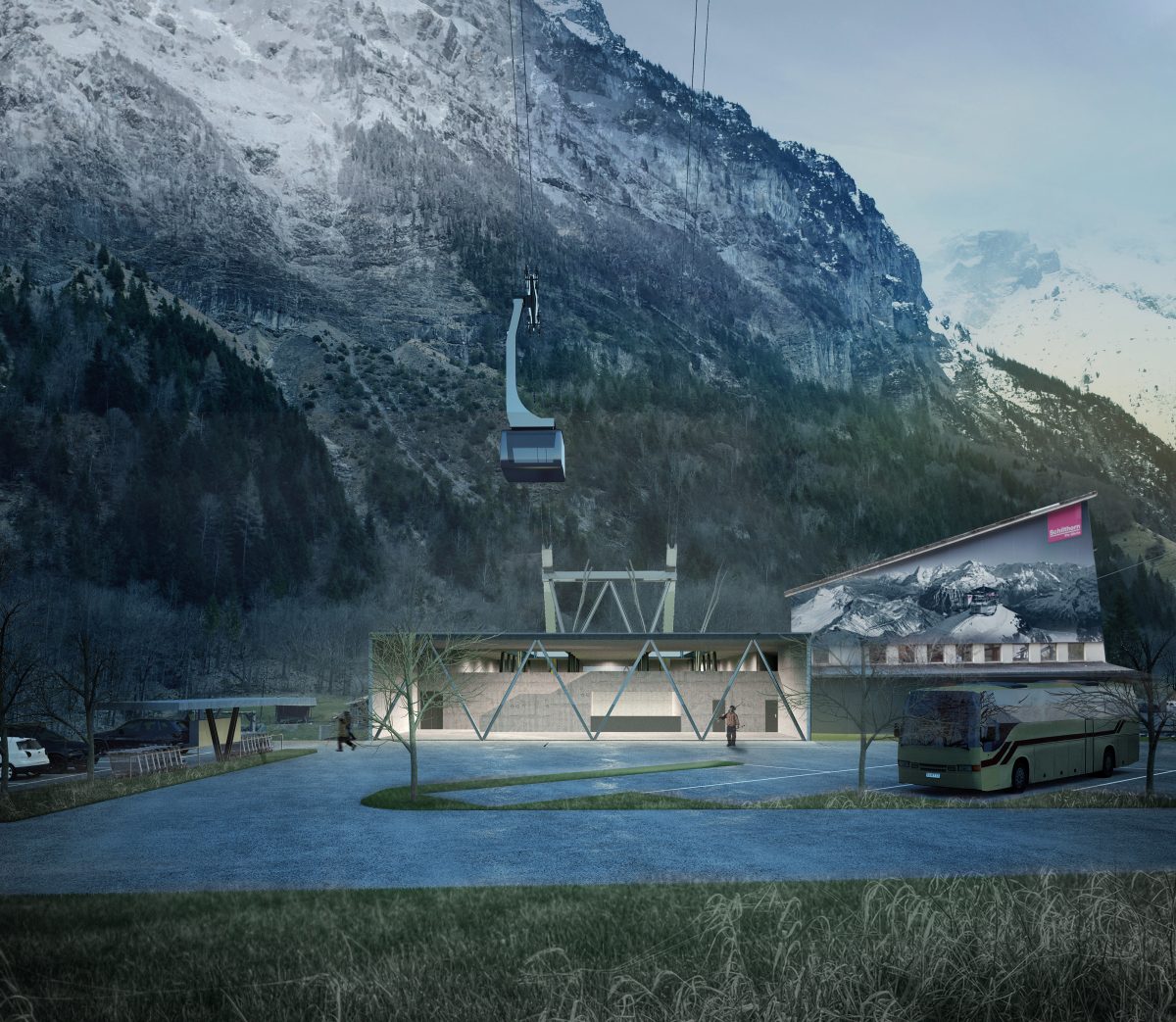 A model image of how the Schilthorn 20XX project will look like. Schilthorn 20XX. 