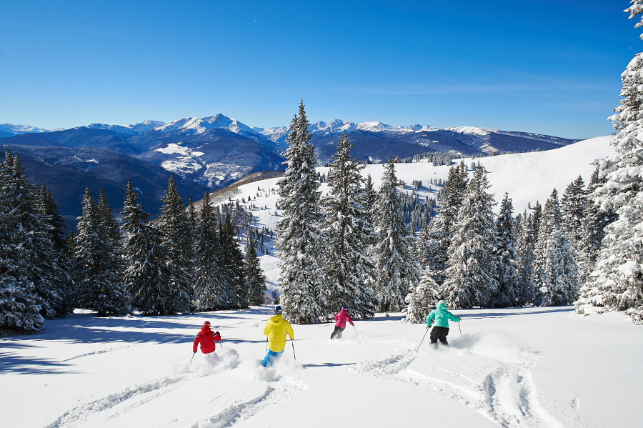 Vail famous Back Bowls are very accessible to everyone. Photo Jack Affleck. Vail Mountain. Vail Resorts Announces Long-Term Wind Energy Contract And Plan To Eliminate Conventional Single-Use Dining Plastics In Its ‘Commitment To Zero’.