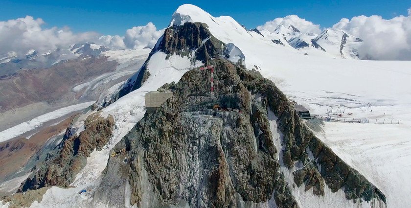 Excavation of the cable car station 3S bahn - Matterhorn Glacier Ride- Leitner Ropeways