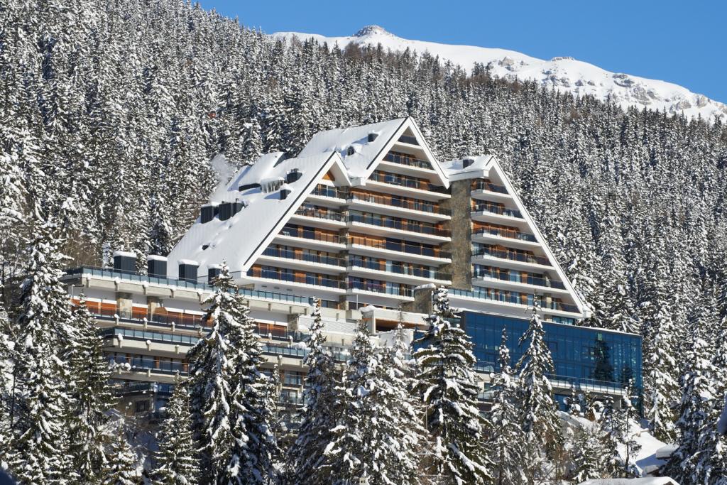 Crans-Ambassador, perched up high with magnificent views of the Valais Alps
