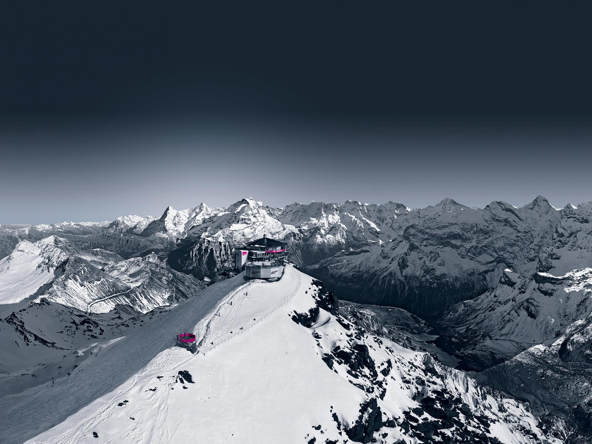 The Schilthorn Panorama Restaurant has a 360 views of the Alps. Photo: Schilthorn/Piz Gloria