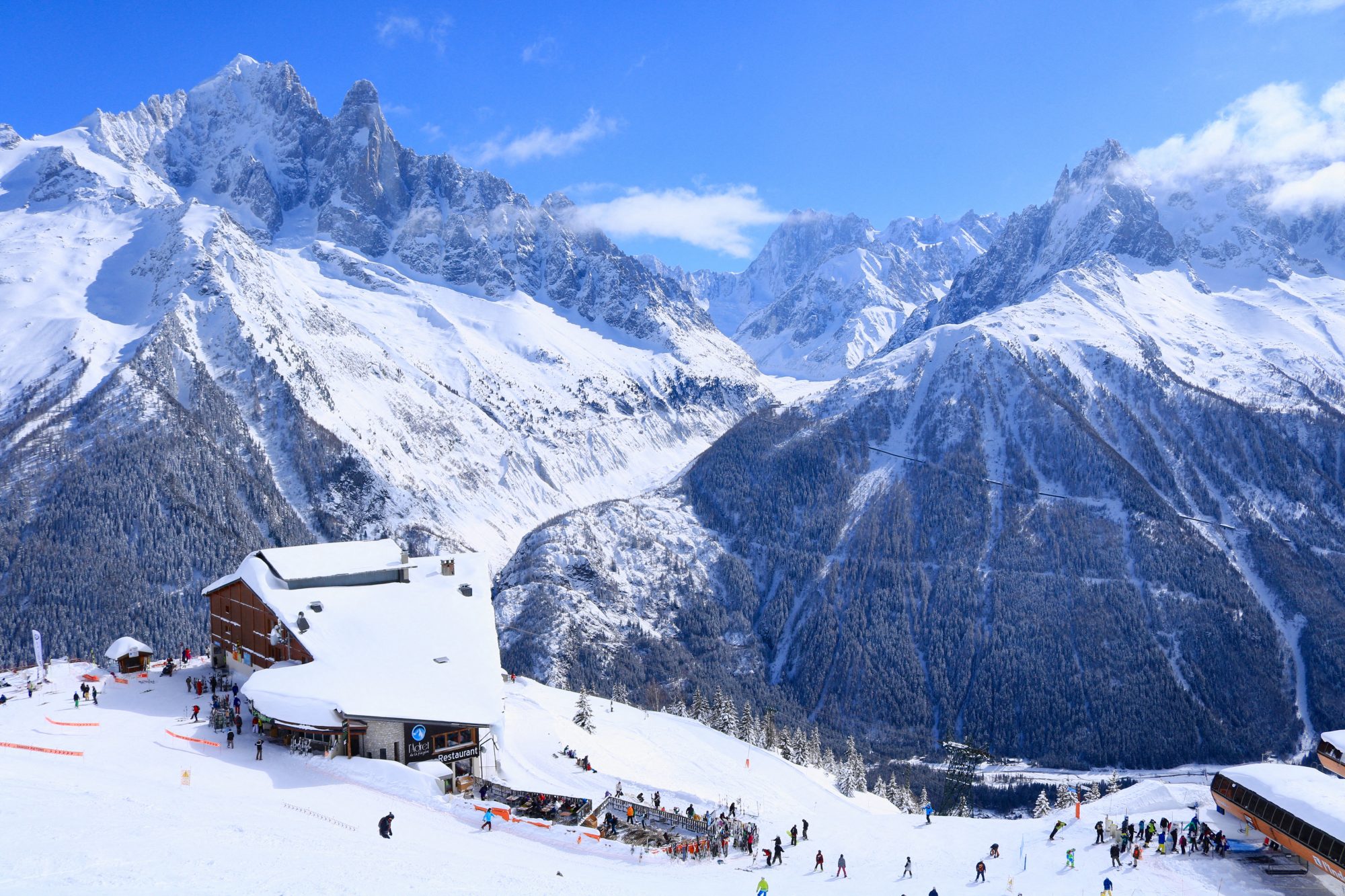 Flegere in Chamonix- Photo by Tim Hughes. Chamonix Tourism Office. What is new in Chamonix for the 2018/19-ski season.