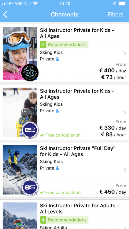 Look no further than CheckYeti's App to book your ski lessons to Chamonix. 