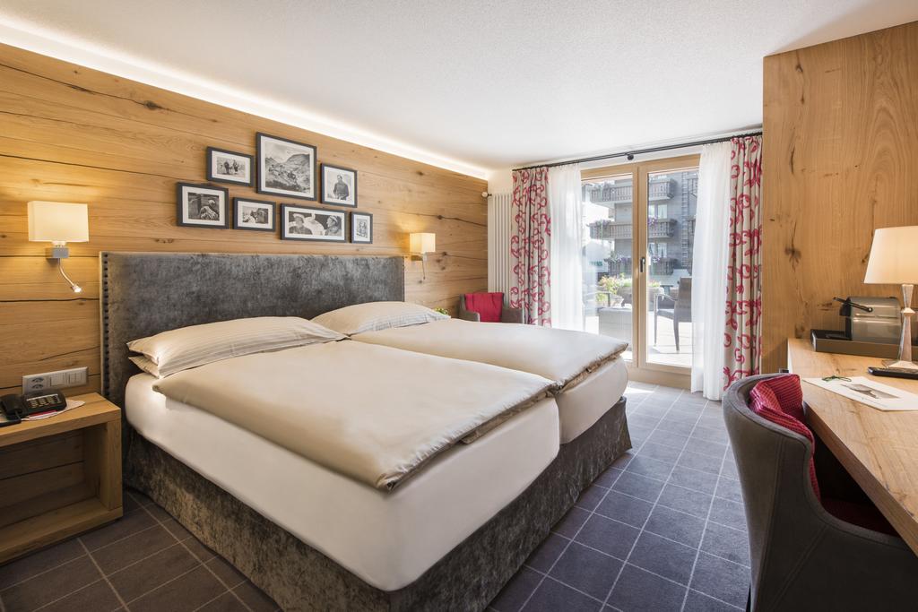 Double room at the Chesa Valese. These rooms have been refurbished in 2015.