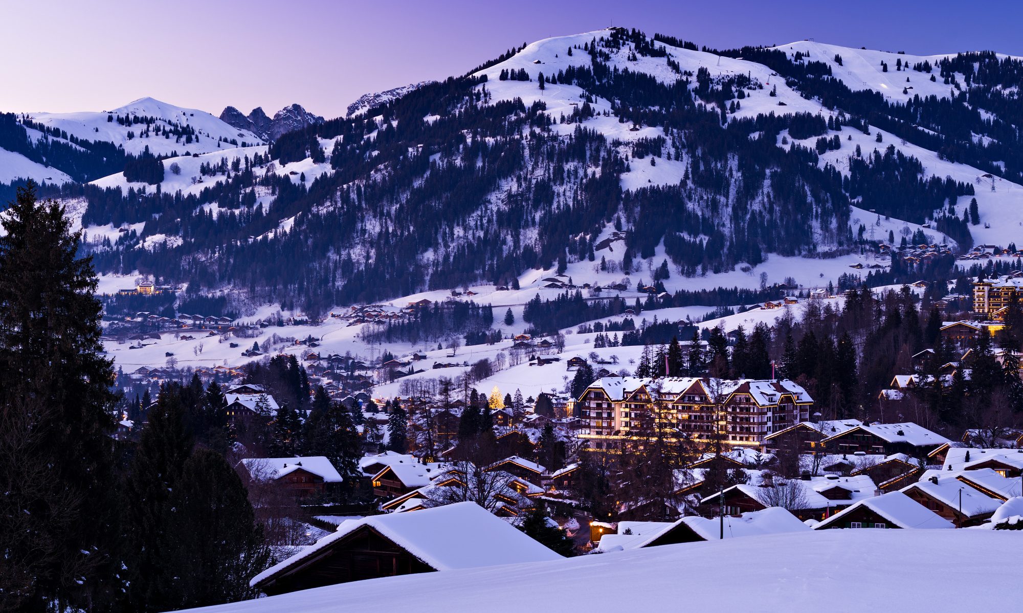 Gstaad in winter. Quarantine Rules Removed in Switzerland as of 4 December
