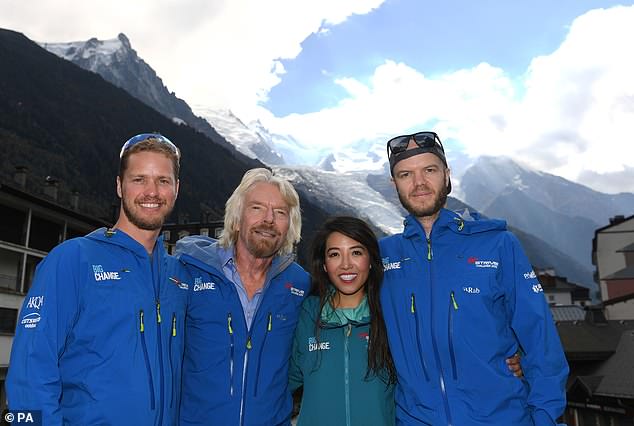 Sir Richard Branson and his son arrive seconds after death during the dramatic climb to the Mont Blanc.