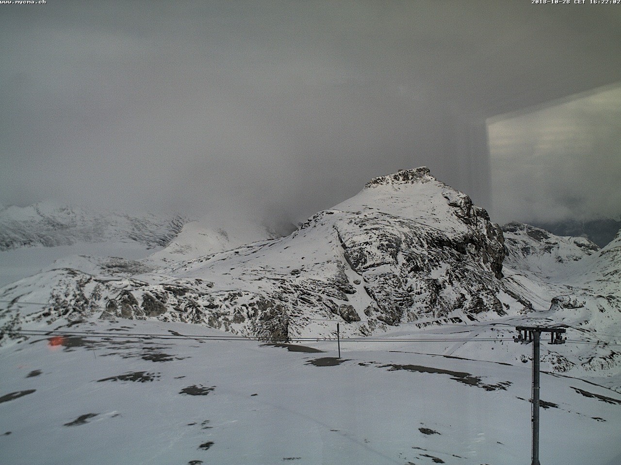 Webcam Crans-Montana- Plaine Morte 28 October.