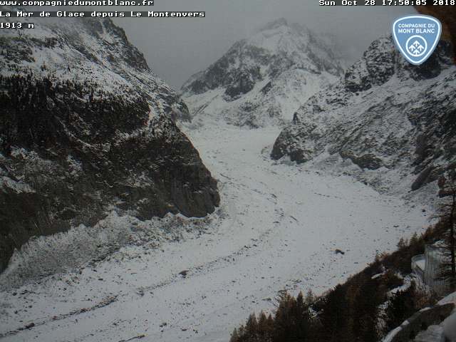 Webcam Mer de Glace 1912 m. 28 October.