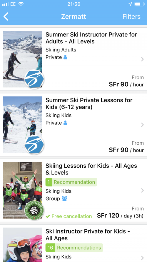 Booking ski or snowboard lessons in Zermatt with CheckYeti is a breeze.