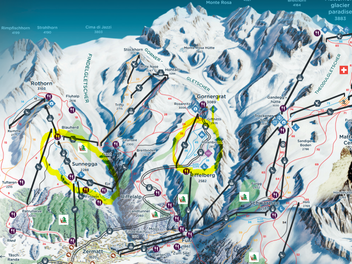 Zermatt Intermediates map. 