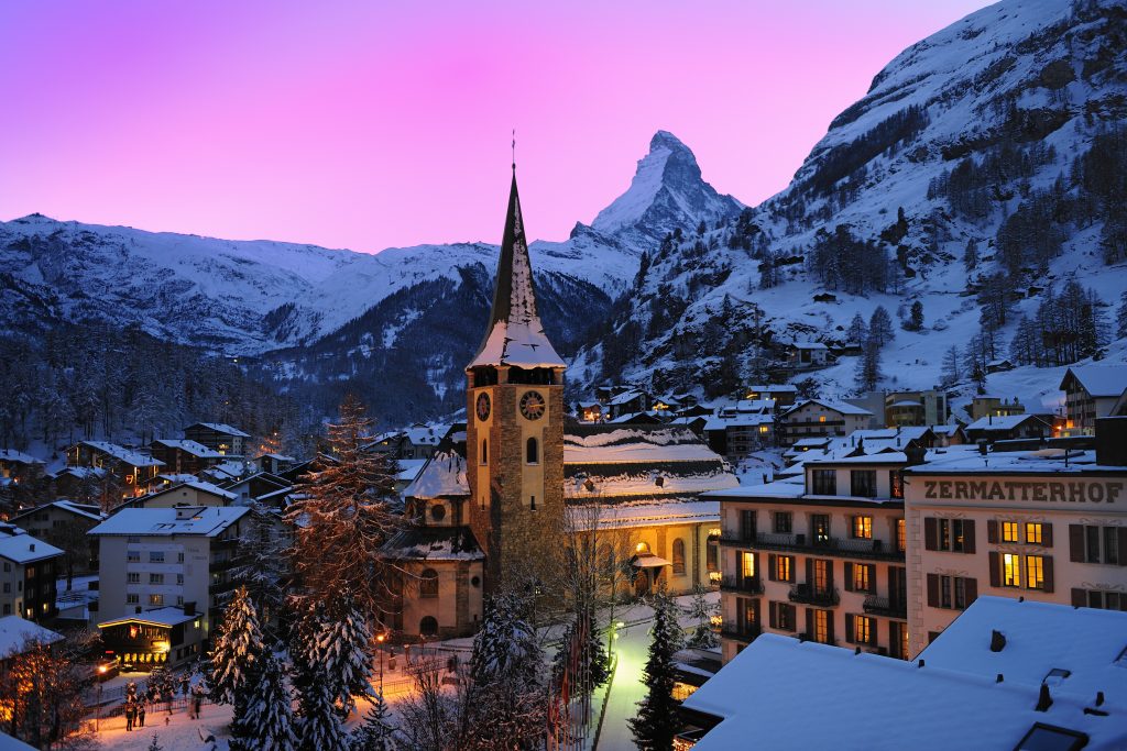 Zermatt Village - Photo copyright: Leander Wenger - Zermatt Tourist Board. Zermatt is a high-altitude resort that will not suffer much in the future with less snow thanks to its altitude. What does Climate Change will mean to a Mountain Nation such as Switzerland by 2060.  