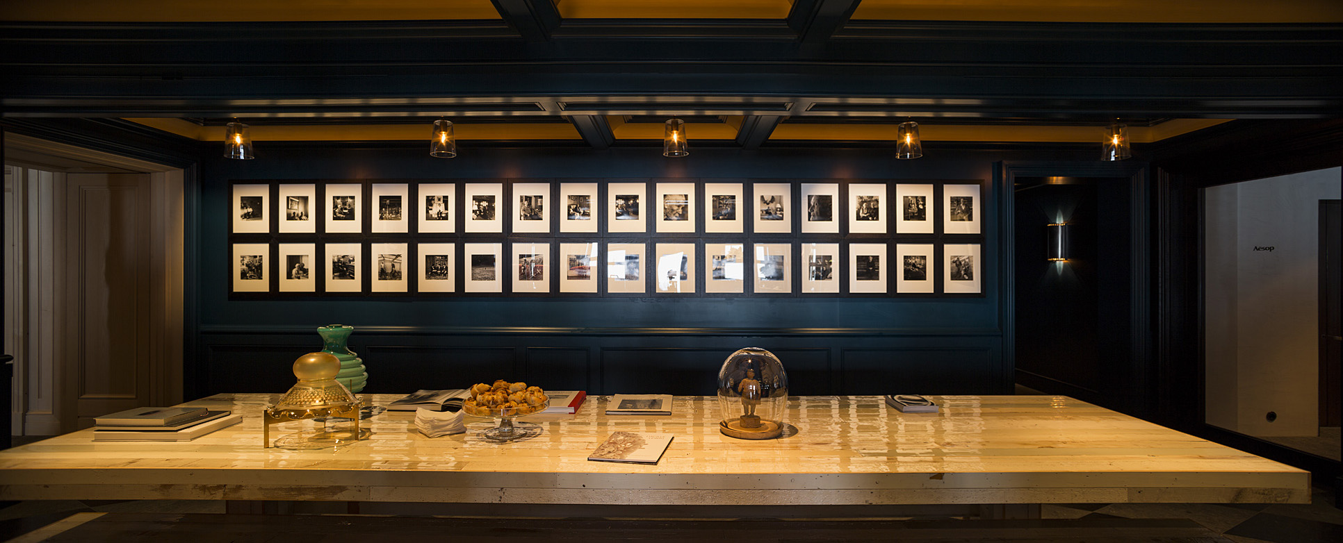 The big table at the Almhof Schneider - I love the little pictures in the background. Photo: Almhof Schneider. The Must-Read Guide to Lech.