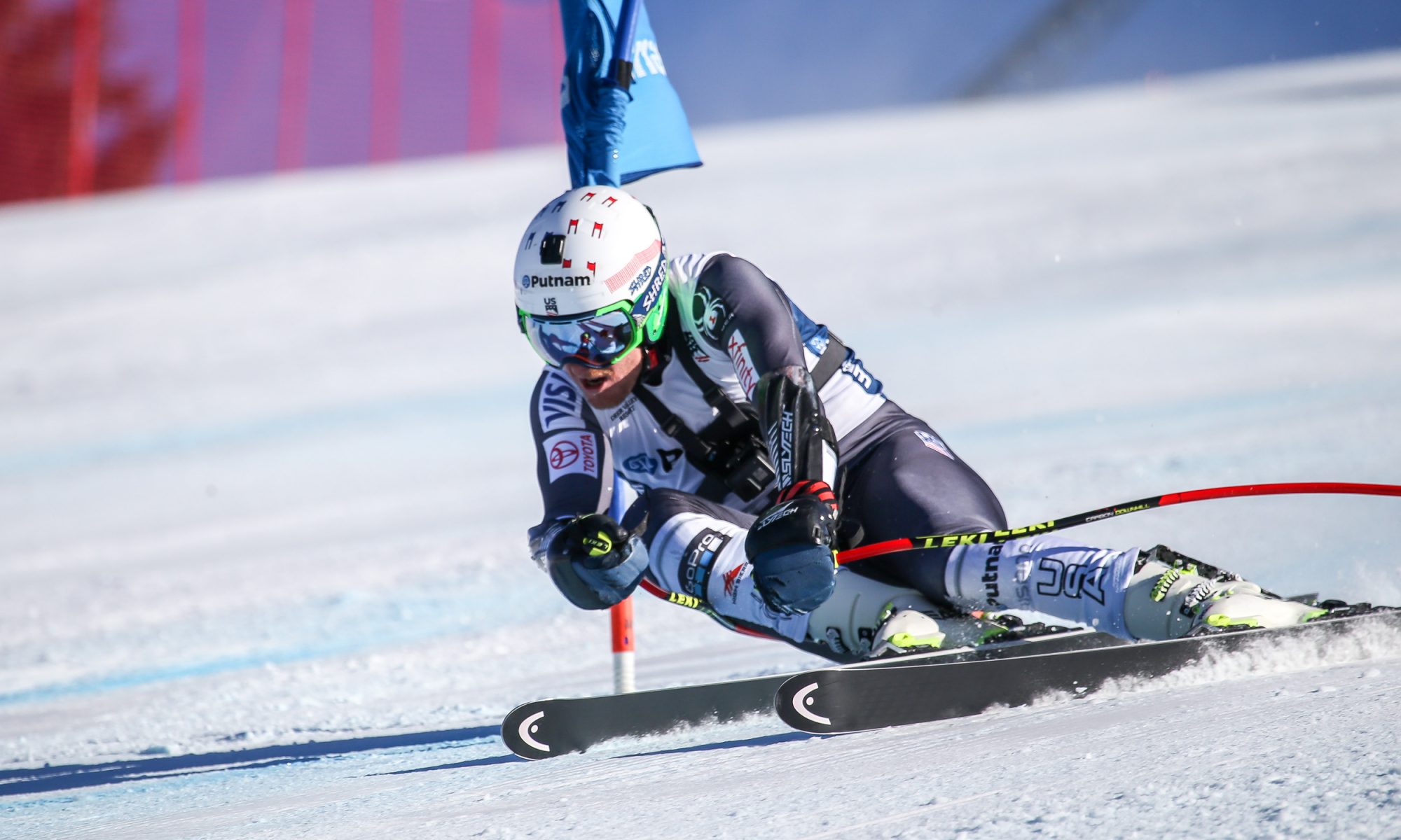 The US Ski Team is arriving to the Alpe Cimbra ski area in Trentino. Photo Ted Ligety - Salizzona piste.