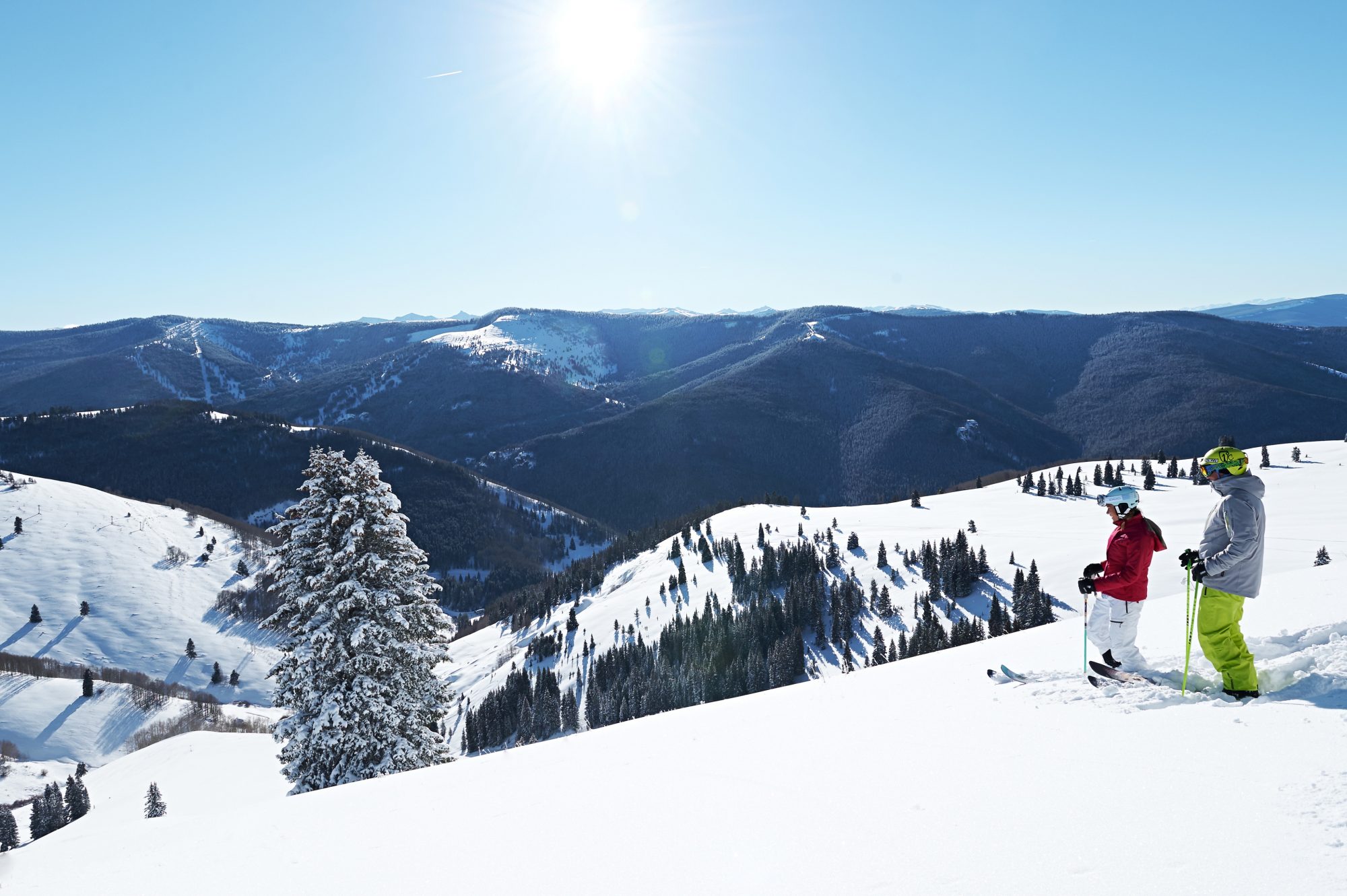 Scenic scene. Vail Mountain. Photo: Jack Affleck. Vail Resorts. Epic Pass expands European Access in World-Class Resort in France and Italy: Les 3 Vallées in France and Skirama Dolomiti Adamello Brenta in Italy.