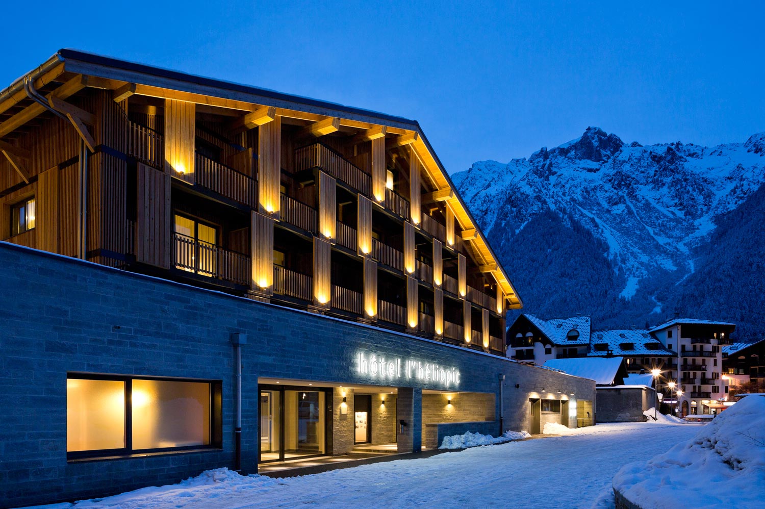 Exterior at L'Héliopic. Review of L’Héliopic Hotel Sweet & Spa in Chamonix.