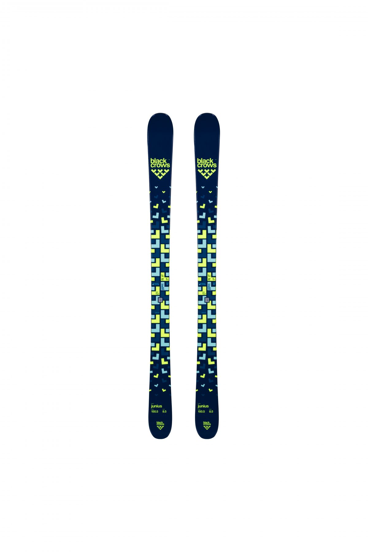 Top of Junius skis - Black Crows Skis.