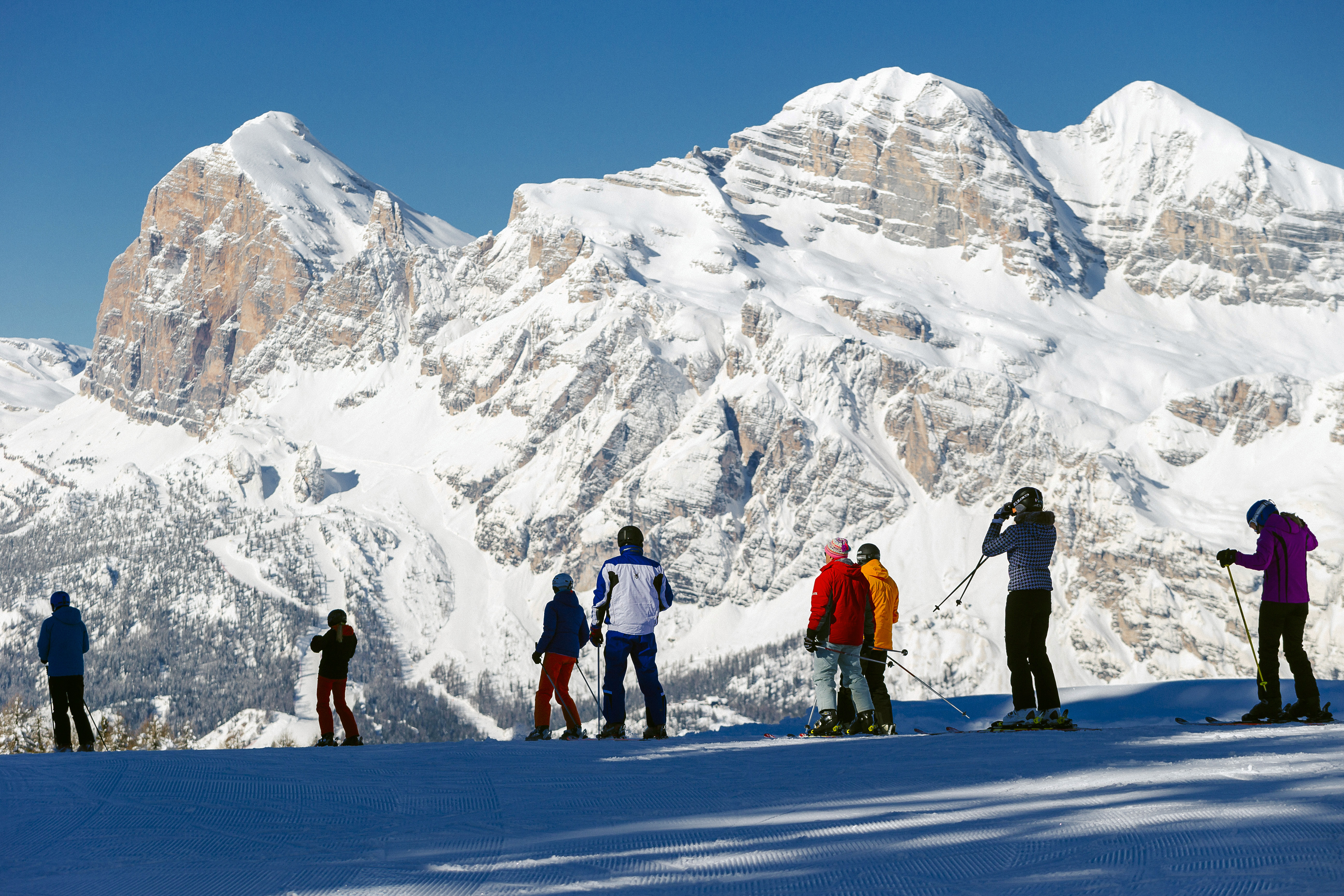 Wherever you look at, the views are amazing in Cortina D'Ampezzo. Cortina D’Ampezzo is gearing up for a great winter season and the 2021 Ski World Championships. Photo: www.bandion.it - Cortina Marketing. 