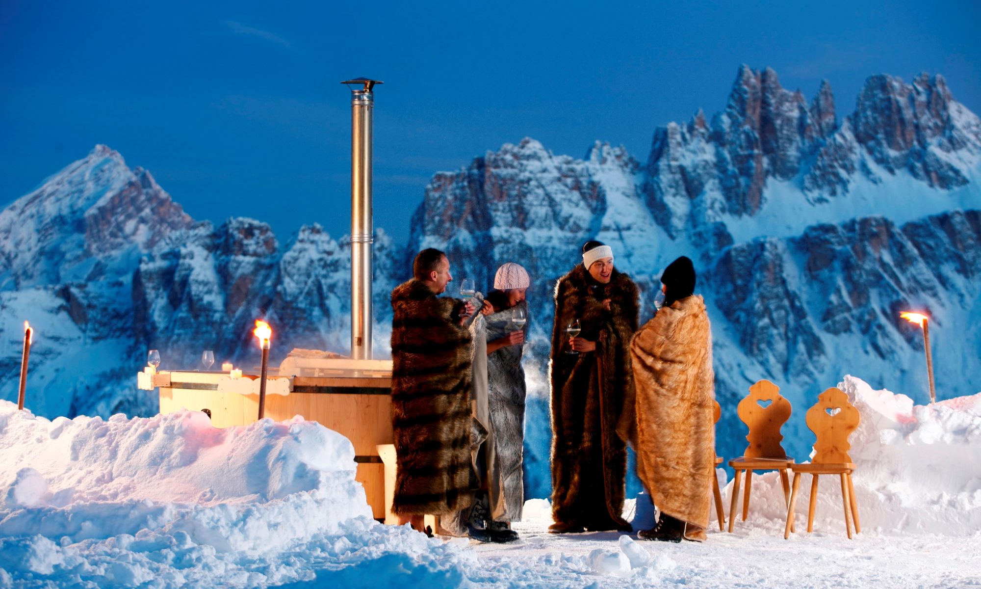 Having an outdoor evening time in Cortina D'Ampezzo. Photo www.bandion.it - Cortina Marketing. Cortina D’Ampezzo is gearing up for a great winter season and the 2021 Ski World Championships.