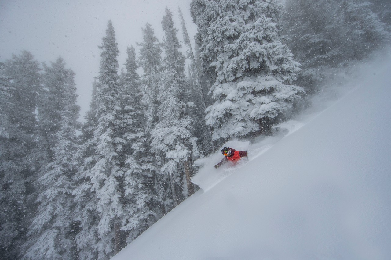 1st December on Aspen Mountain. Photo: Aspen Snowmass. 20 Inches of New Snow at Aspen Snowmass in the Last Seven Days.