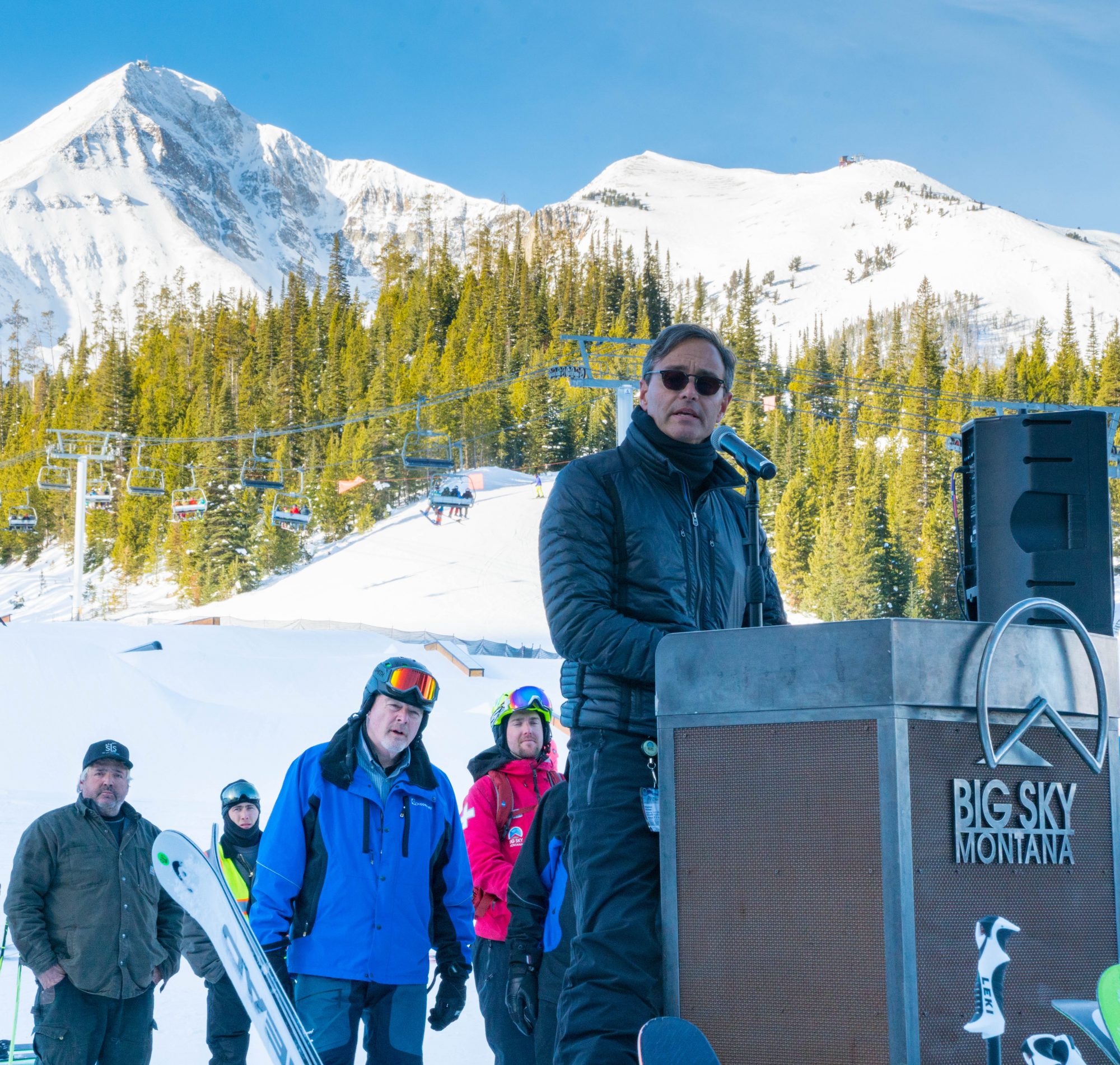 Photo; Ed Coyle. Big Sky Resort. World’s Most Technologically-Advanced Chairlift Debuted at Big Sky Resort.