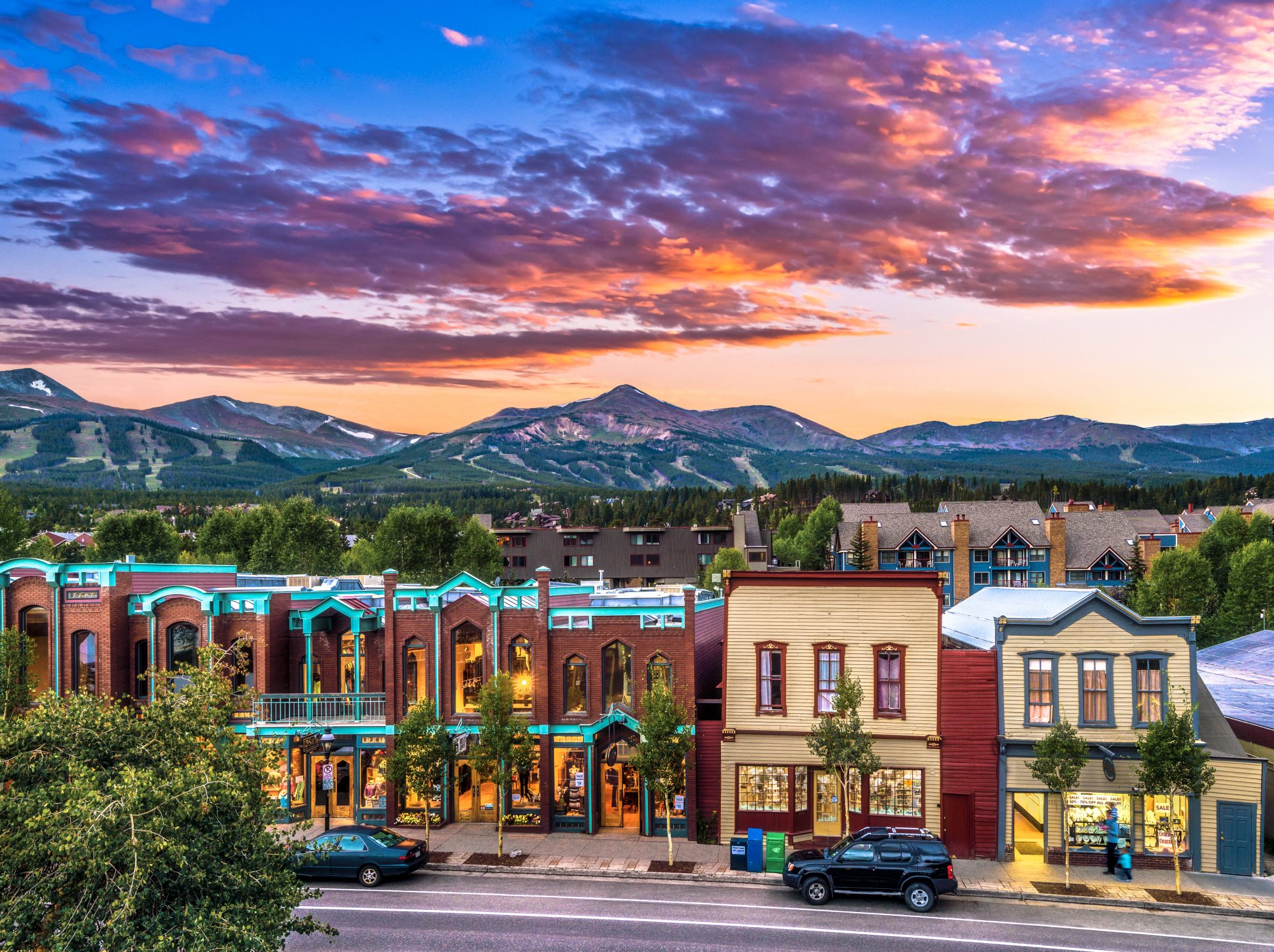 Town at Sunset in Breckenridge, CO. Photo: Jeff Andrew. Vail Resorts. Vail Resorts Ceo Rob Katz Gives $2 Million in Grants to Support Mental & Behavioral Health Programs in Mountain Resort Communities across North America.