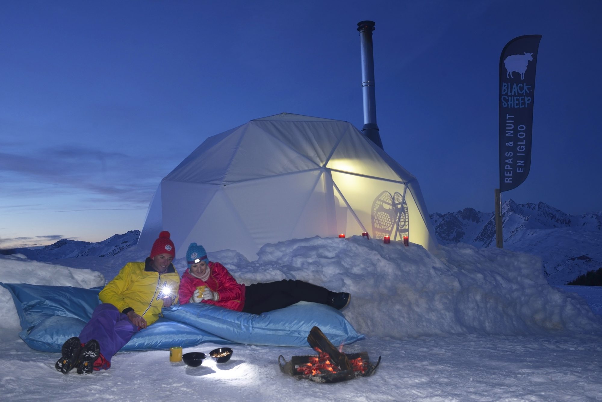 Igloo at La Plagne- Ph. Royer. What is new at La Plagne for the 2018 – 19 ski-season. 