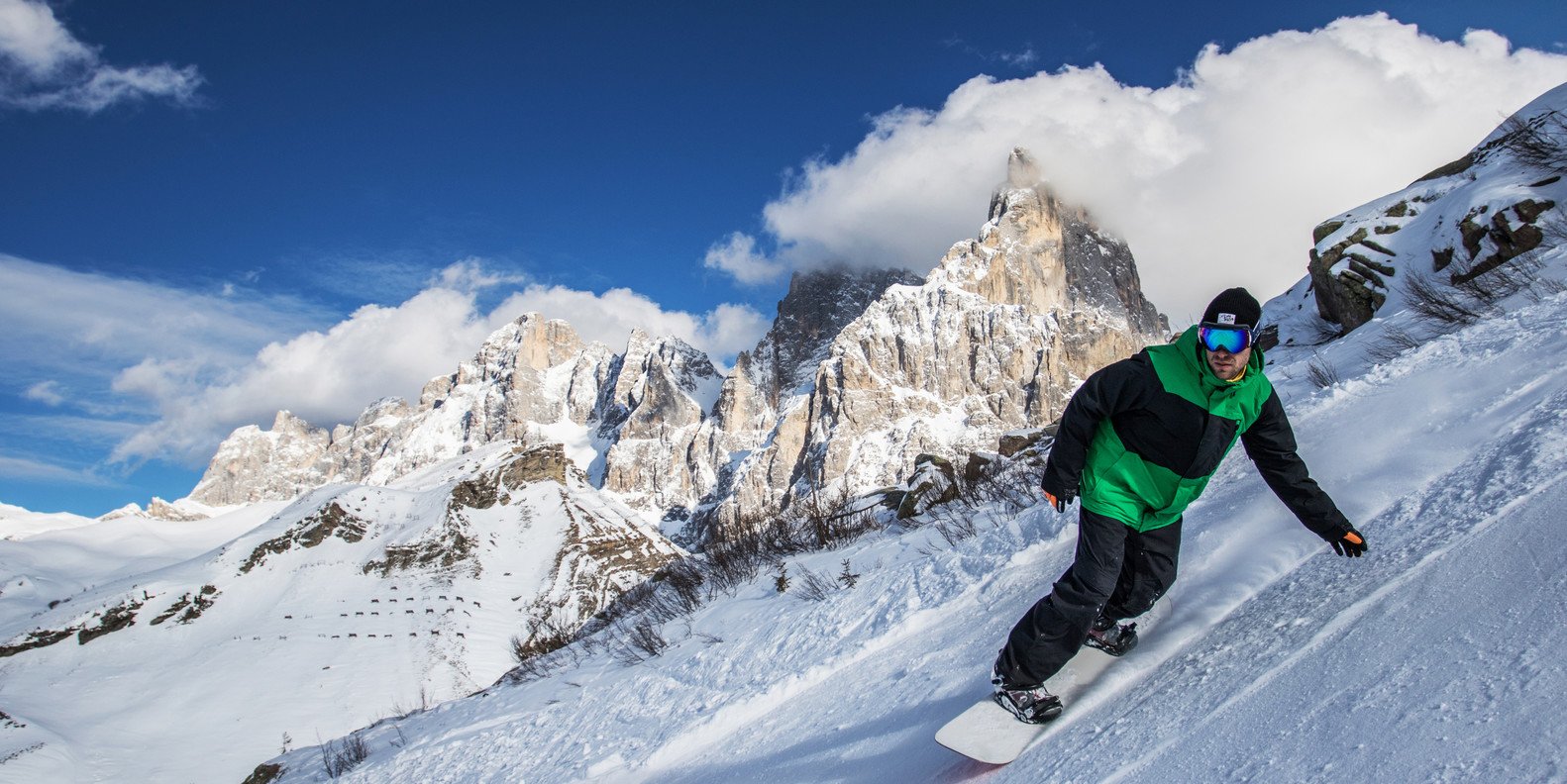 The Ferrari Chairlift has been reopened in record time at Passo Rolle, after being sabotaged. Photo: Val di Fiemme. Passo Rolle. Trentino Marketing. 