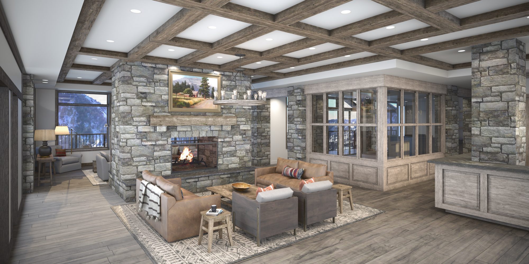 Snowpine Lodge Lobby Final Render. Credit: Snowpine Lodge. Snowpine Lodge Set to Open January 30, 2019.