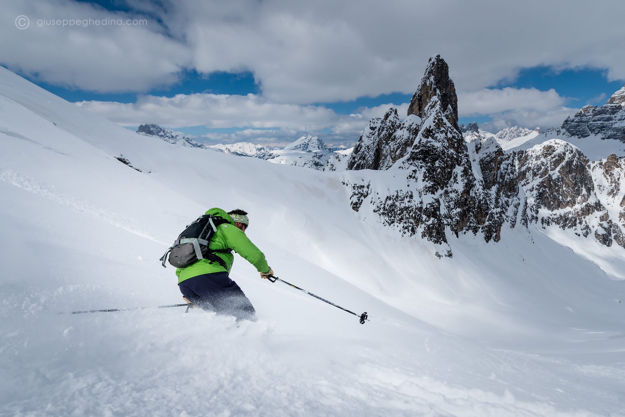 The-Ski-Guru Travel takes you to a Long Ski Safari in the Dolomites. Photo: Giuseppe Ghedina.